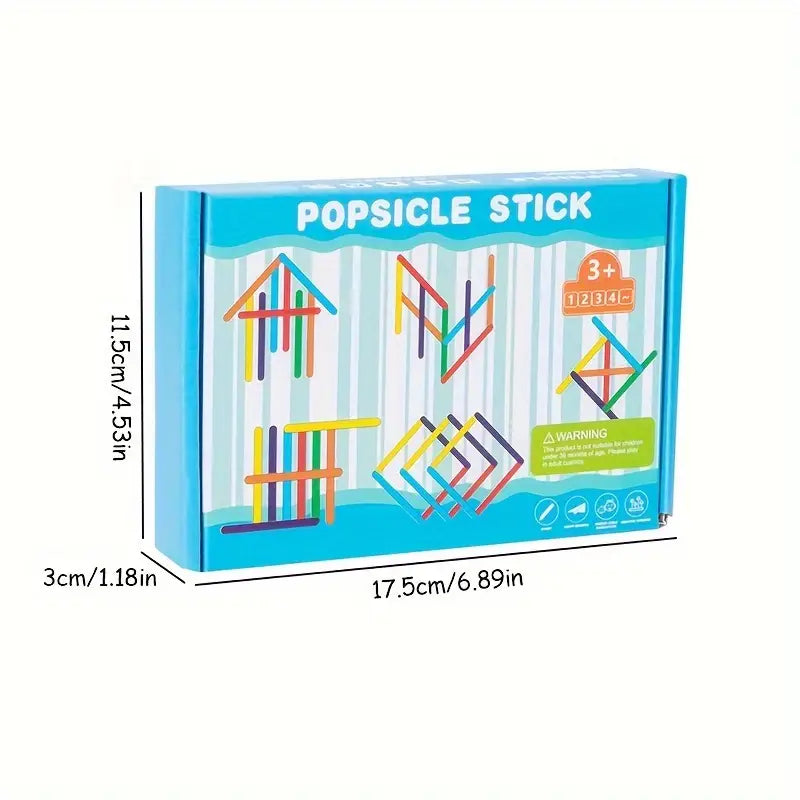 24pcs Wooden Rainbow Stick Toys