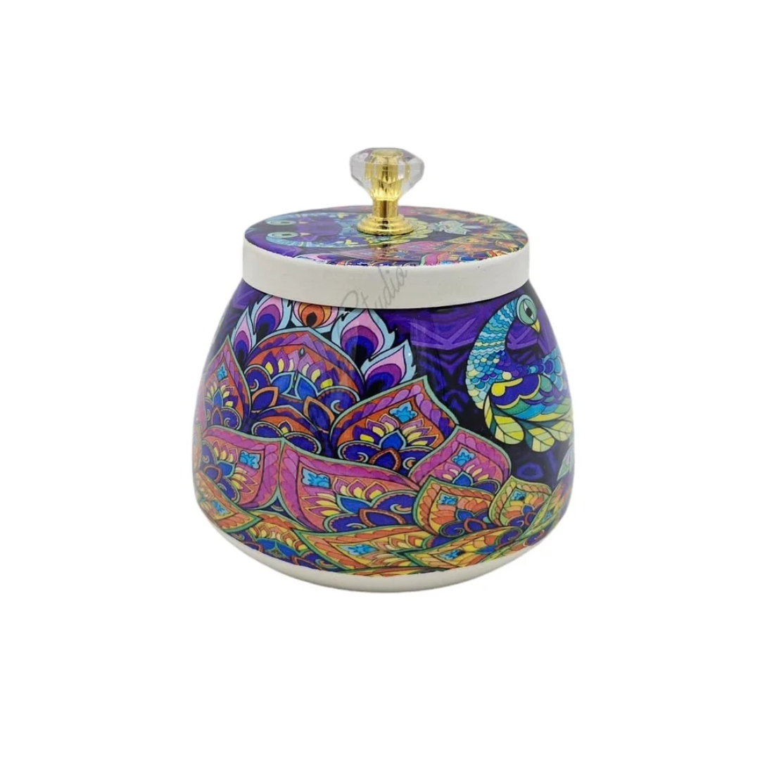 Pichwai Metal Jar 4 inch (1pc)