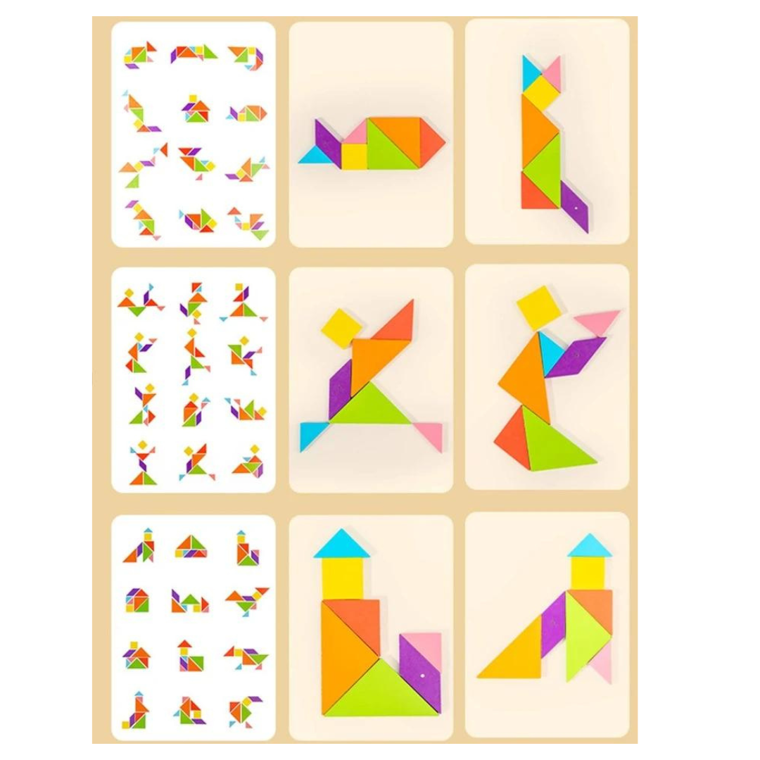 Magnetic tangram book - Red