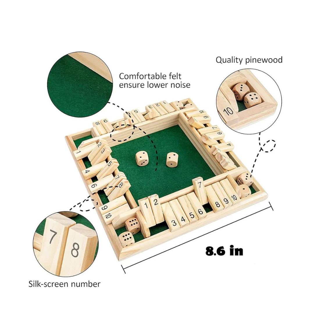 Family multiplayer shut the box game