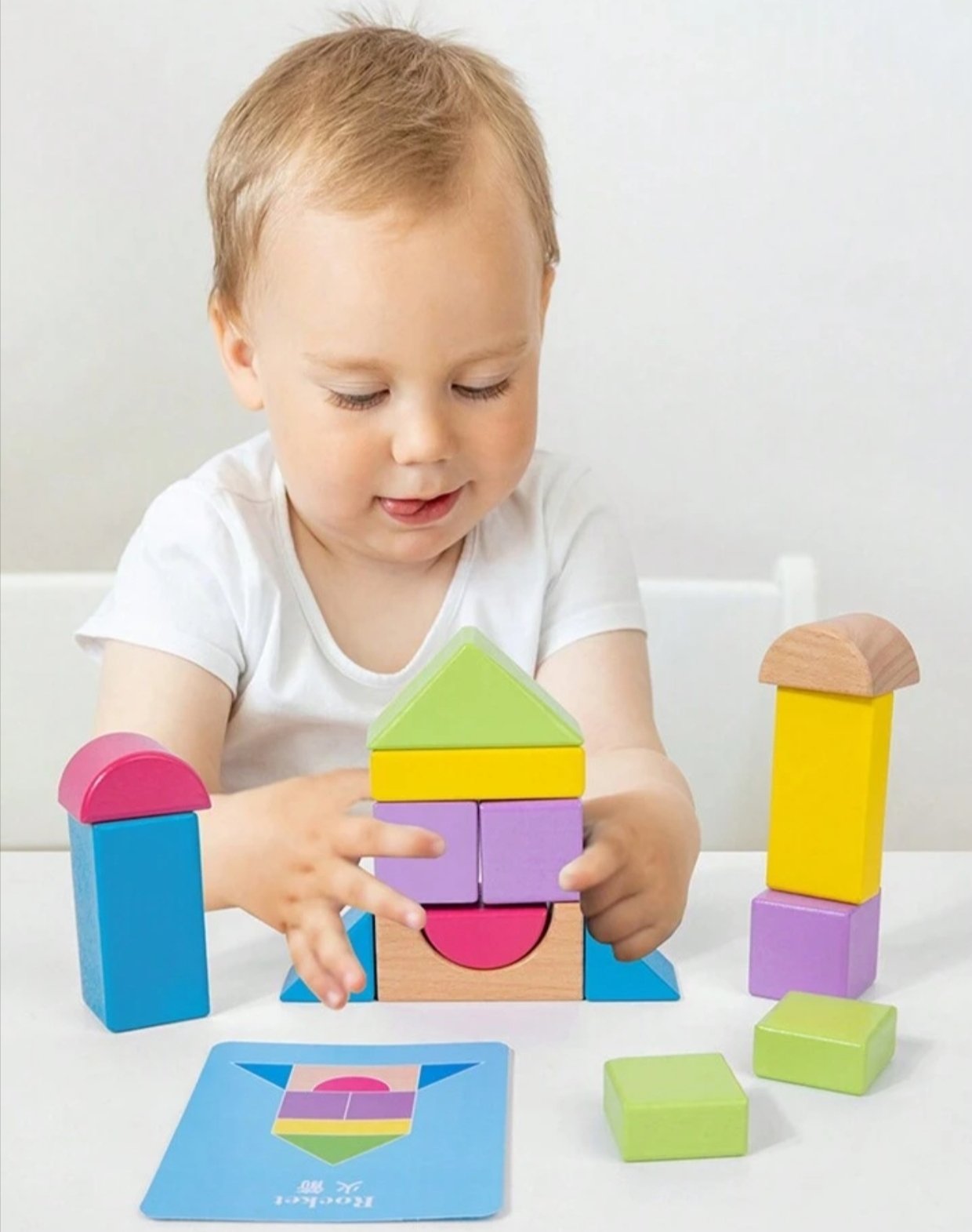 Building blocks with pattern cards - 15 PCS