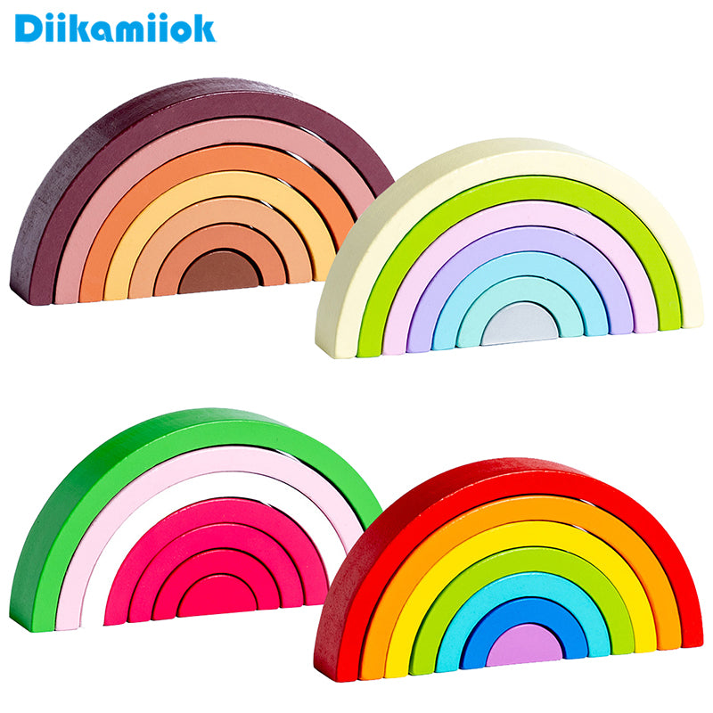 Wooden Rainbow Stacking Toy