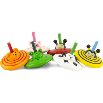 Cartoon Wooden Spinning Top (1pc)