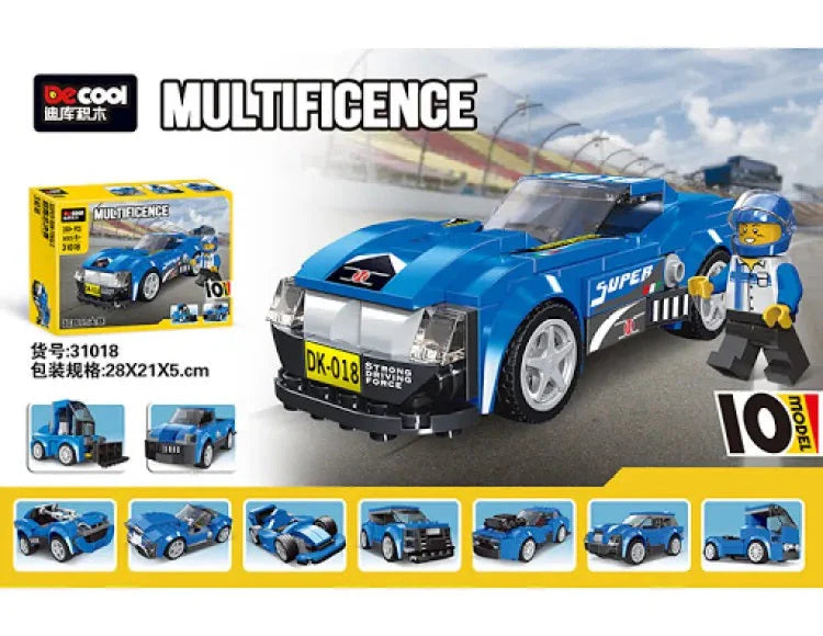 208 pcs lego blocks Multificence Constructor Race Car