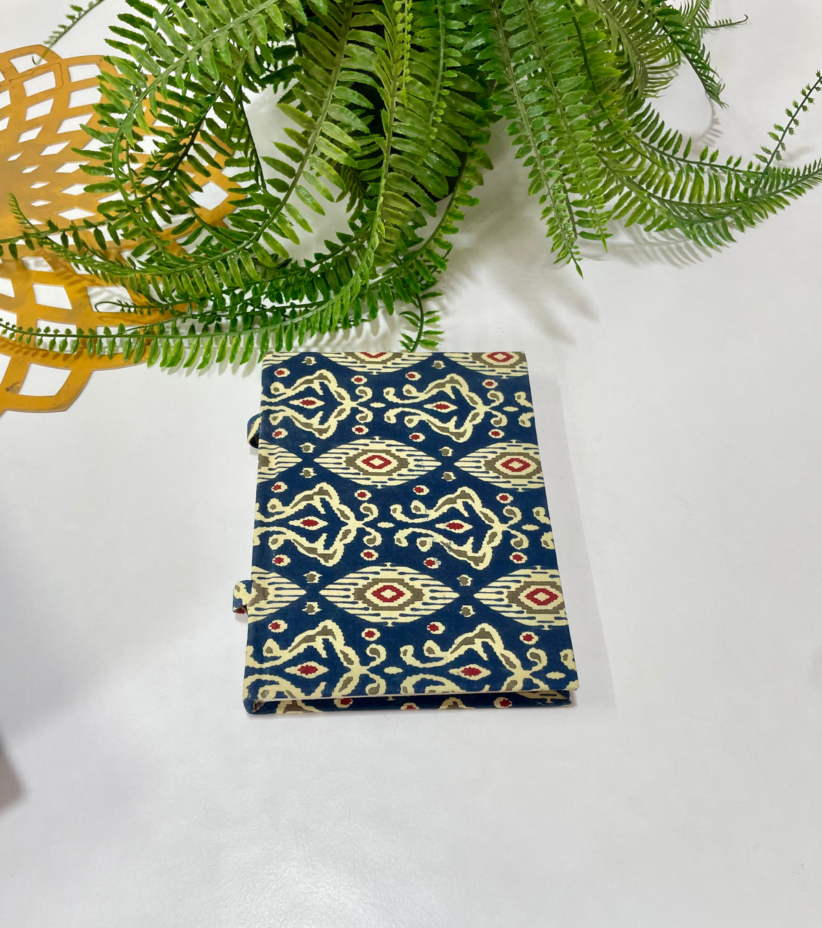 Hand Block Printed Fabric Journal Handbound Notebook