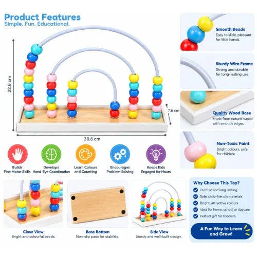 Wooden Bead Maze Abacus Educational Learning Toy