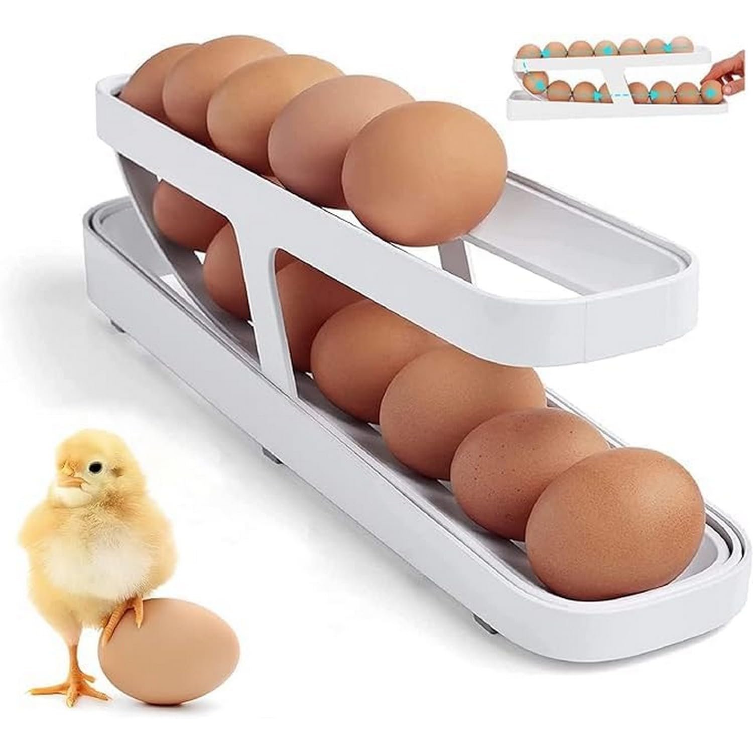 2-Tier Rolling Egg Dispenser