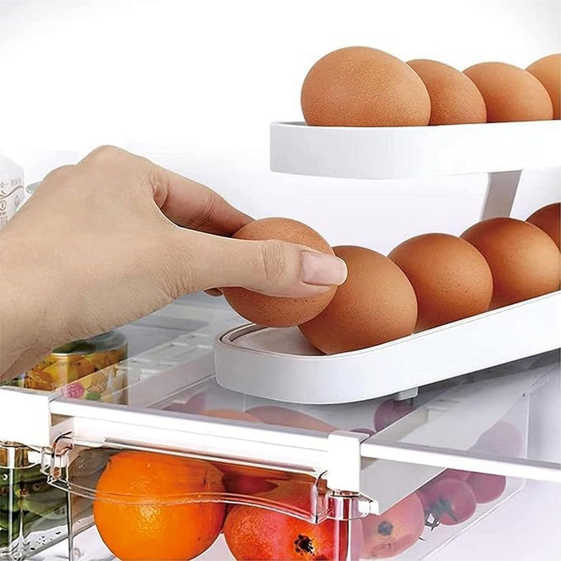 2-Tier Rolling Egg Dispenser