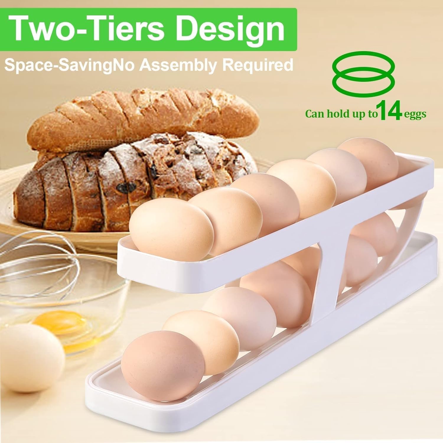 2-Tier Rolling Egg Dispenser