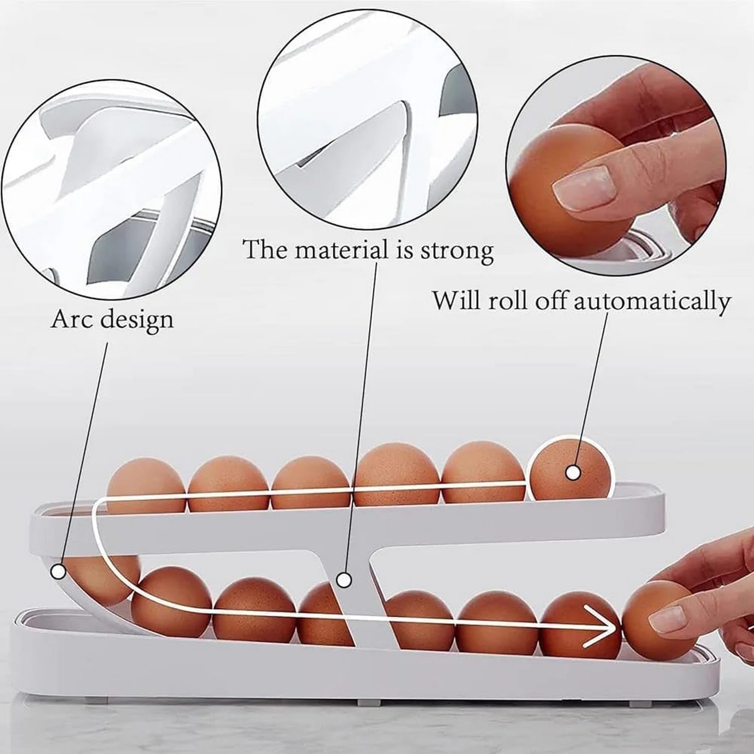 2-Tier Rolling Egg Dispenser