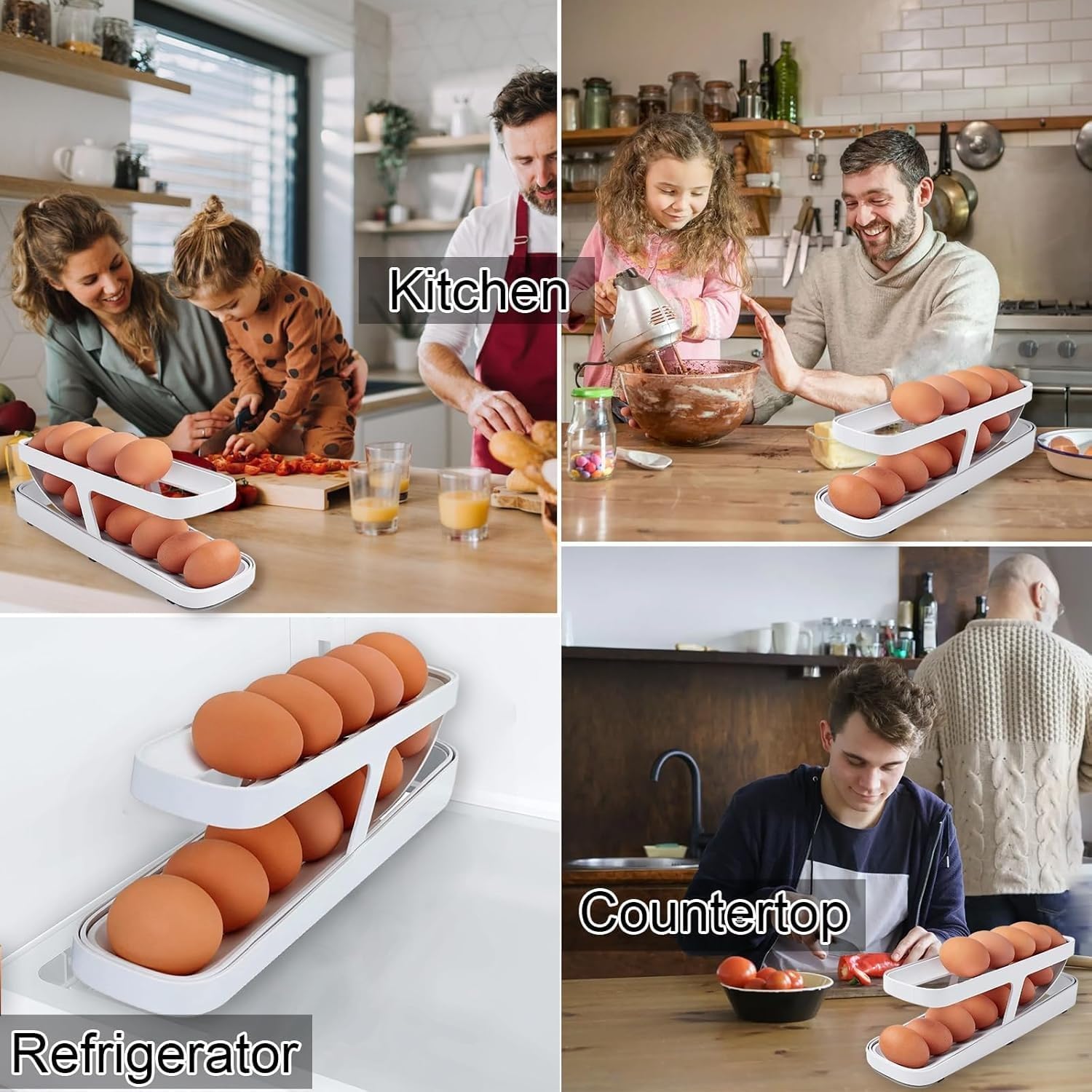 2-Tier Rolling Egg Dispenser