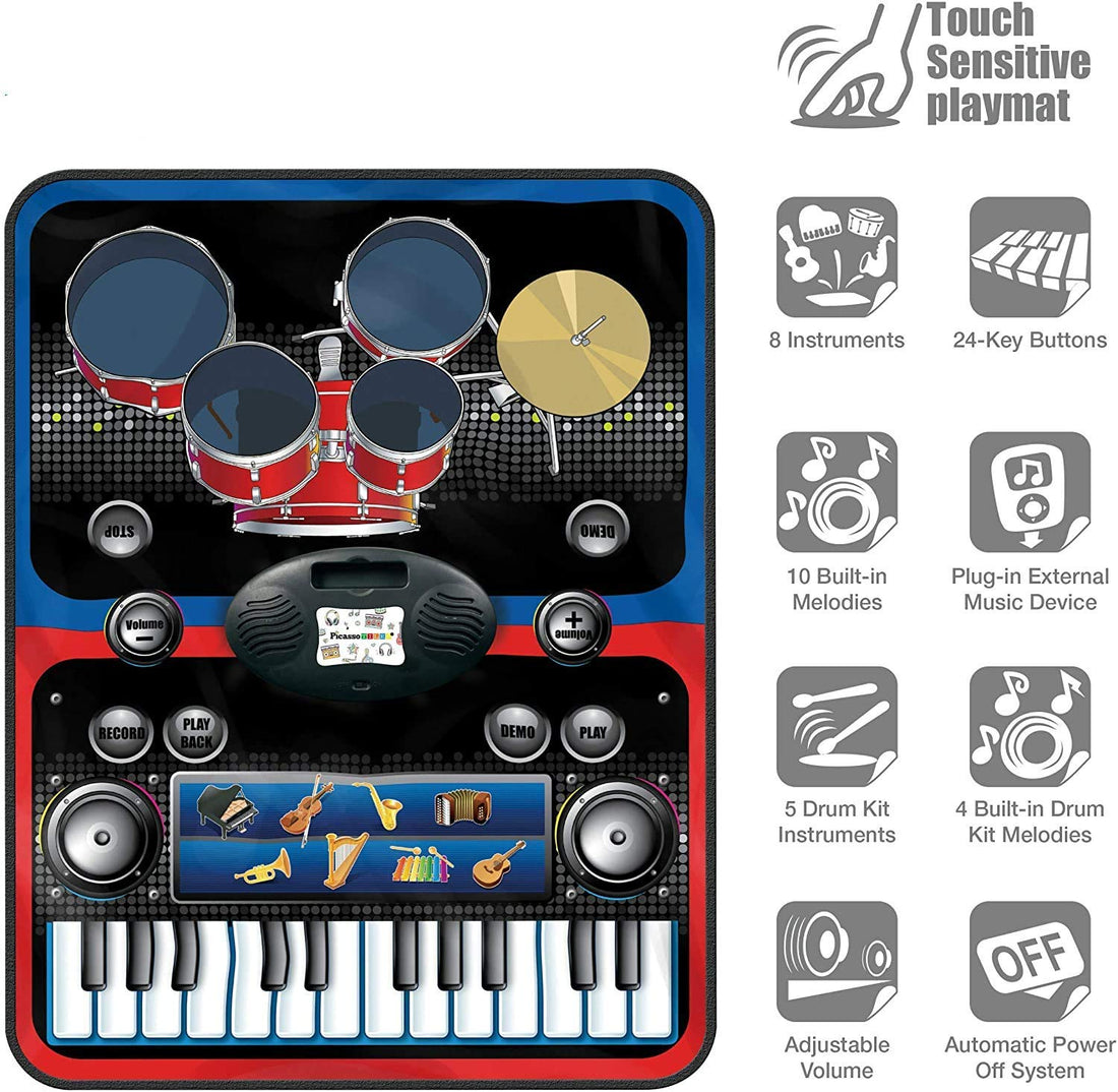 2-in-1 Musical jam playmat