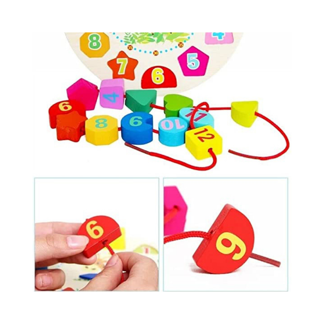 Shapes lacing clock