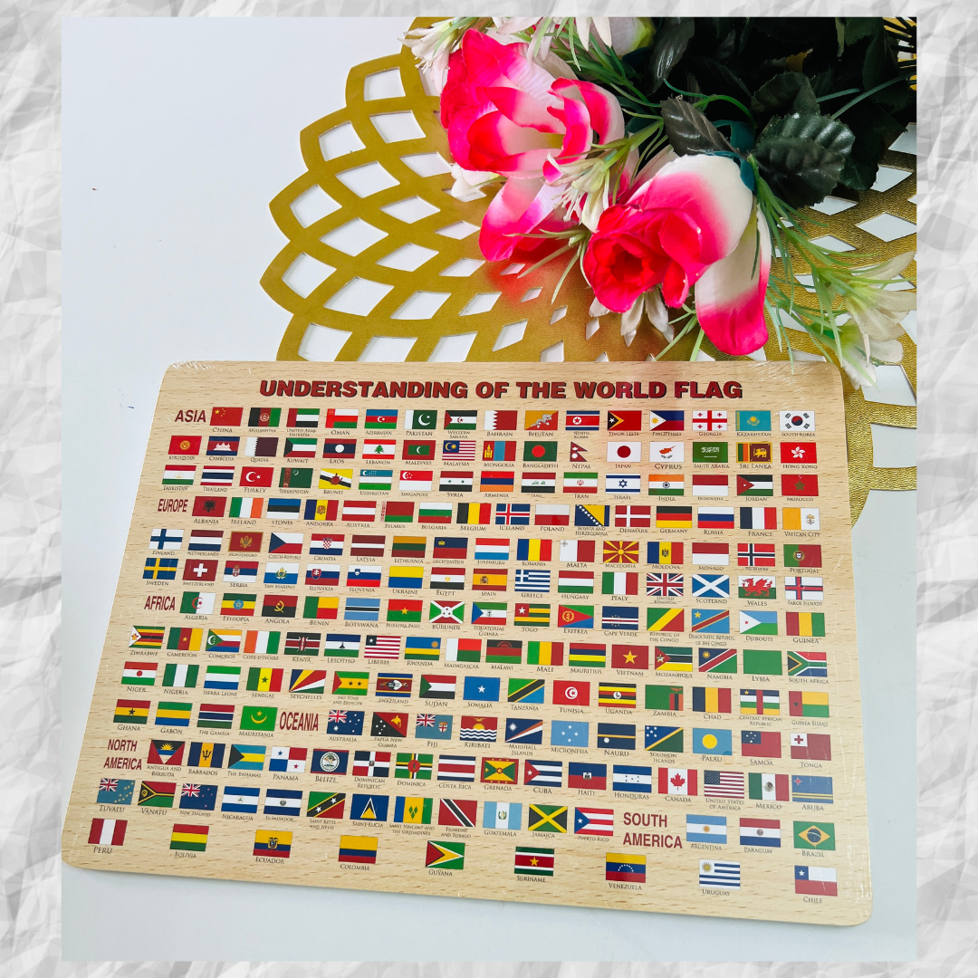 Alphabet with flags dual board