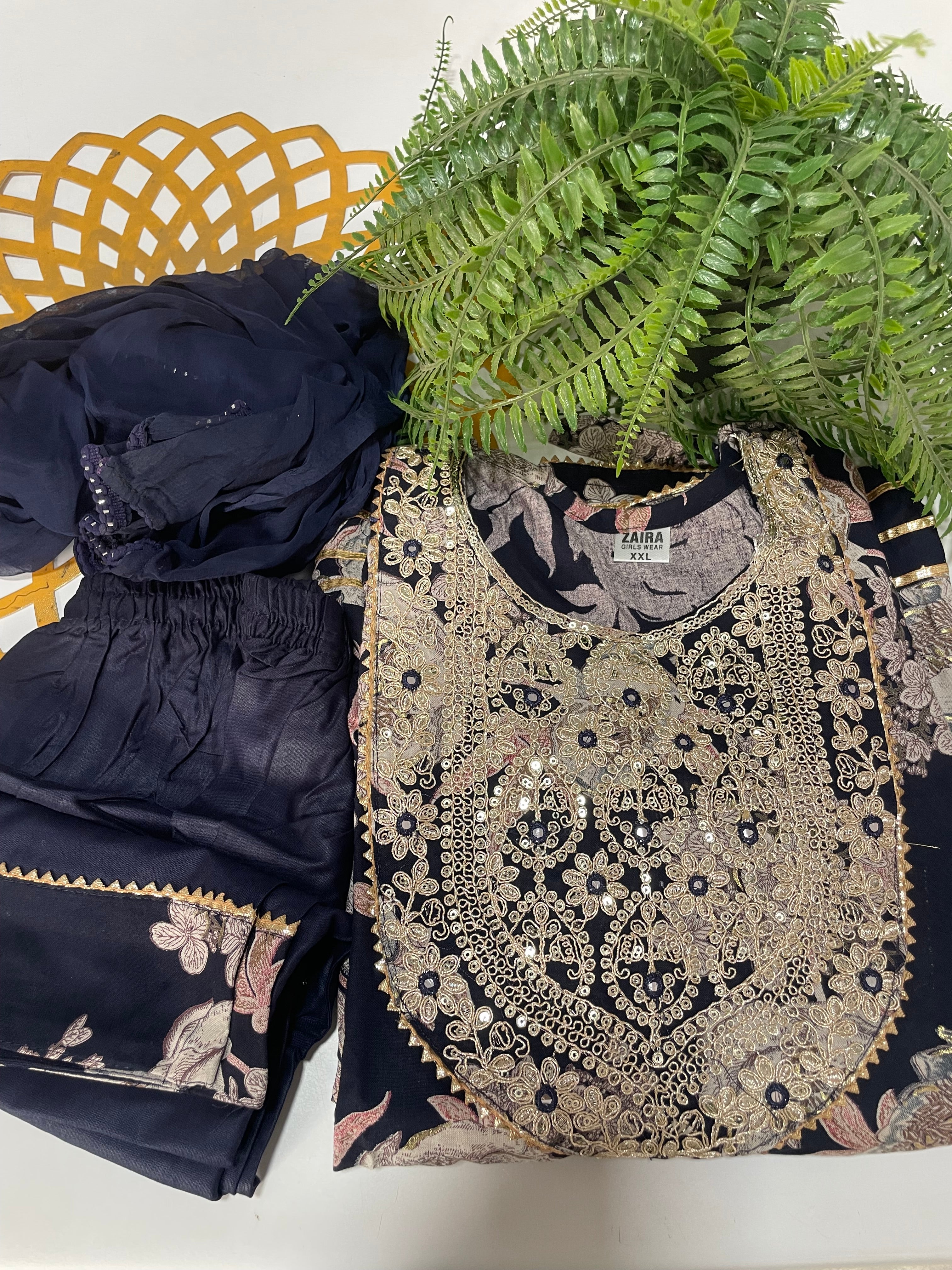 Premium Jaipur cotton 3pc set free size(M to XL)