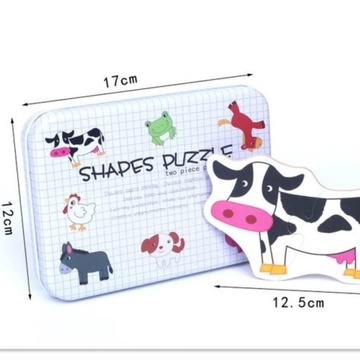 2 pc puzzles with tin