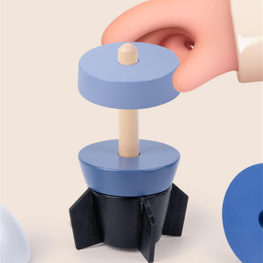 Montessori Rocket Stacker