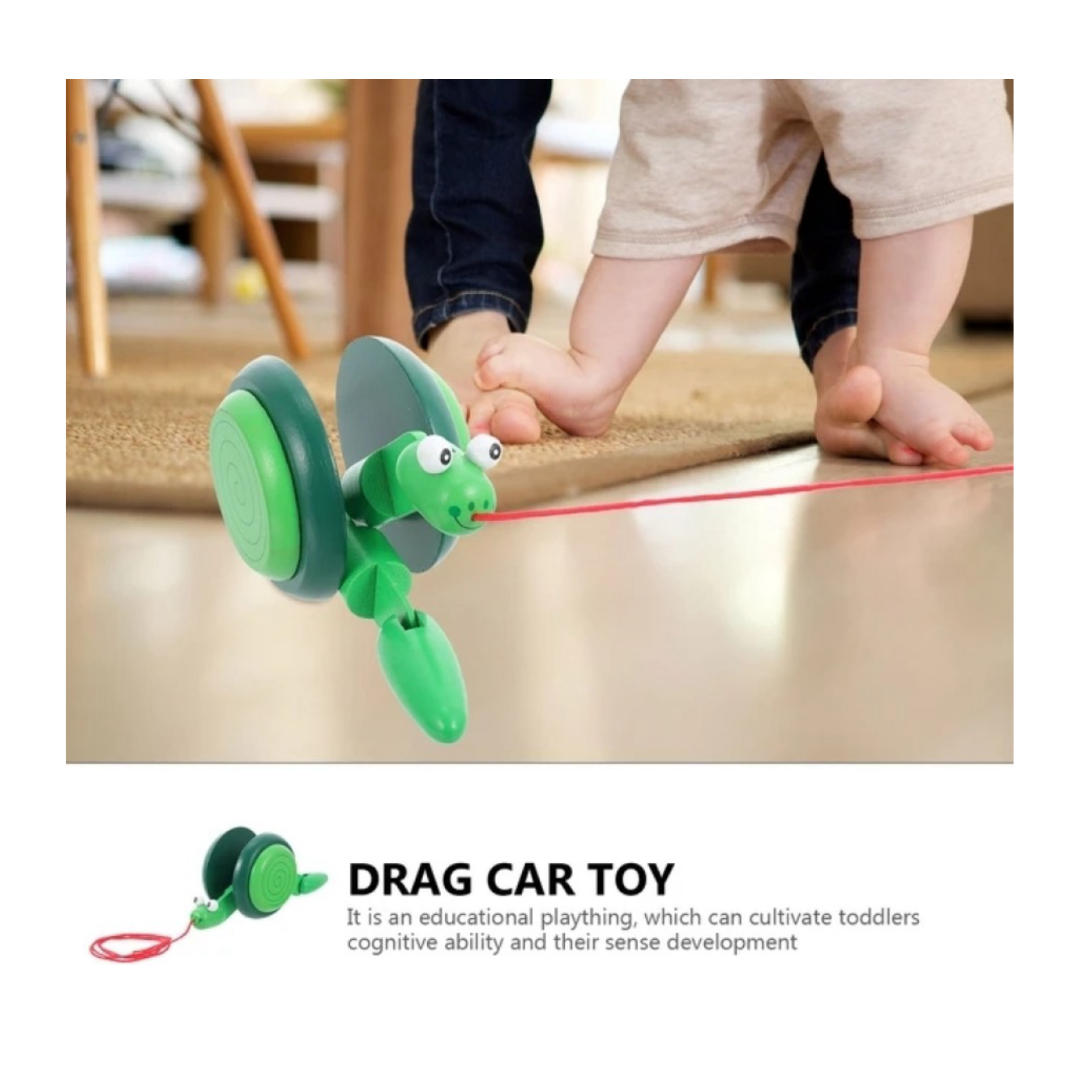 Wooden Snail Pull Along Toy
