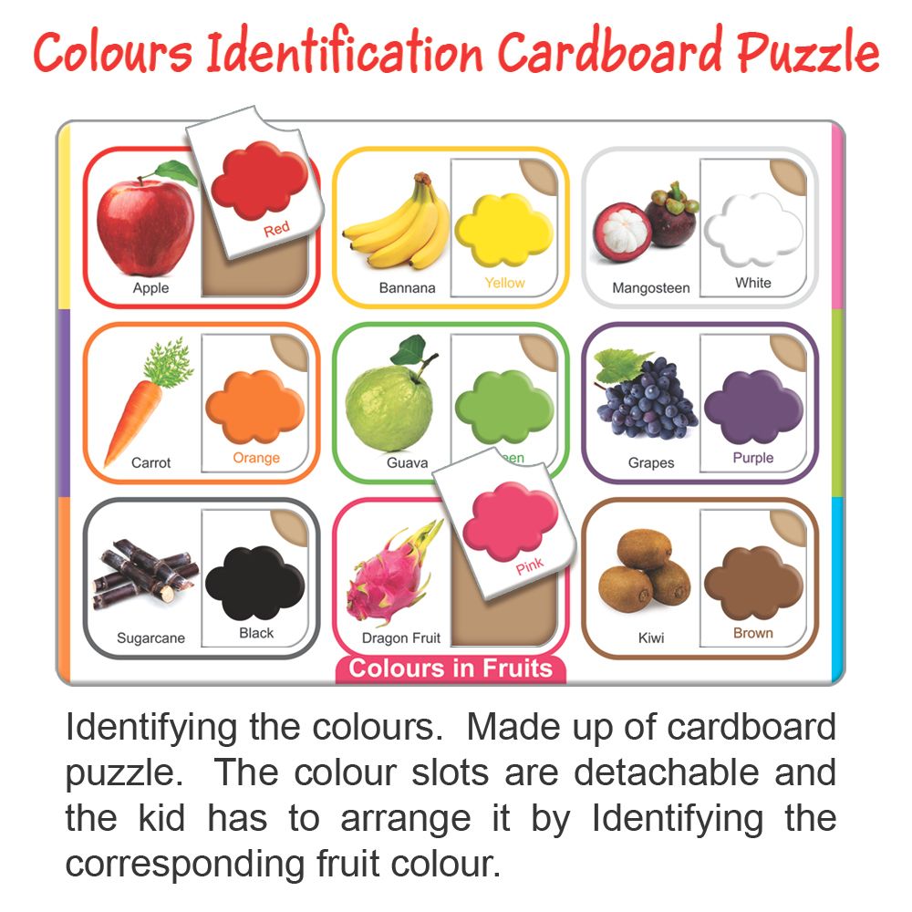 Color board with fruits