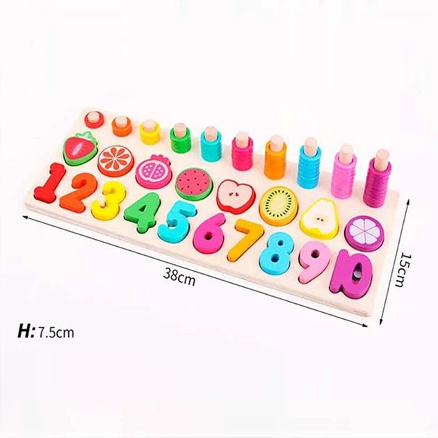 Wooden Rainbow fruit logarithmic board