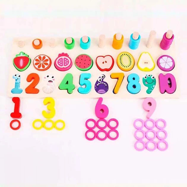 Wooden Rainbow fruit logarithmic board