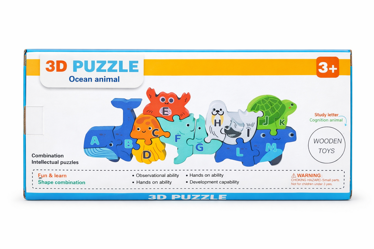 Wooden 3D Puzzle -Alphabets