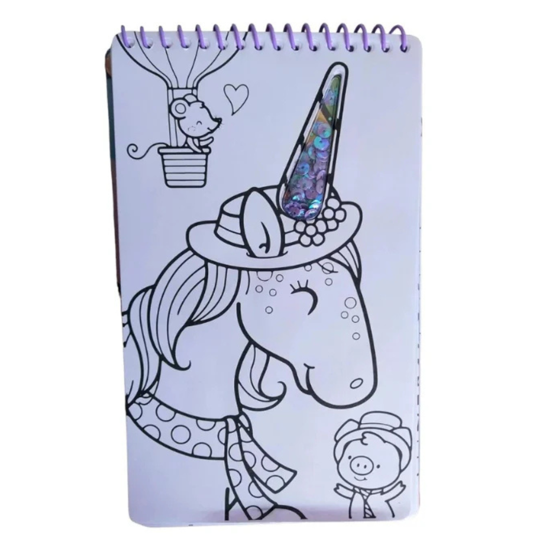 Sparkle Princess, Unicorn Coloring books & Stickers (1 pc)