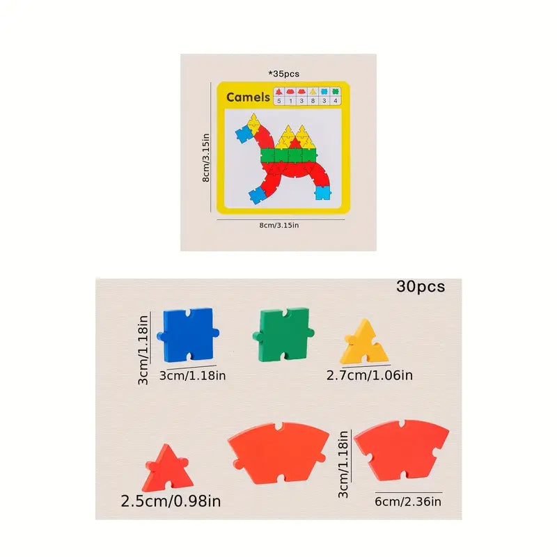 65pc logic puzzle with pattern cards