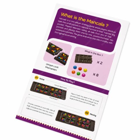 Mancala Classic with 48 Rainbow Balls