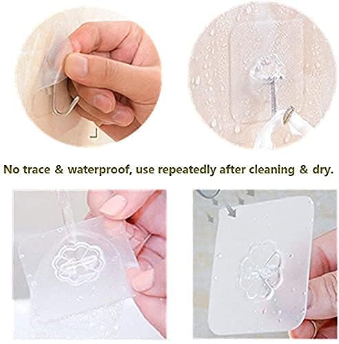 Sticker ABS Plastic + Steel Hook Hanger - Set of 5