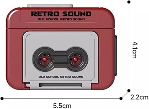 Mini Retro Cassette Tape Recorder Keychain