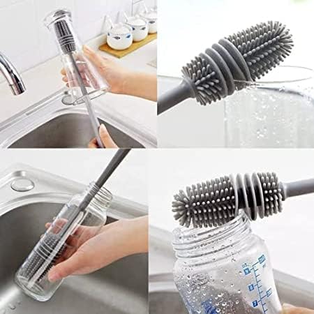 Multifunctional Silicone Bottle Brush - Dark color