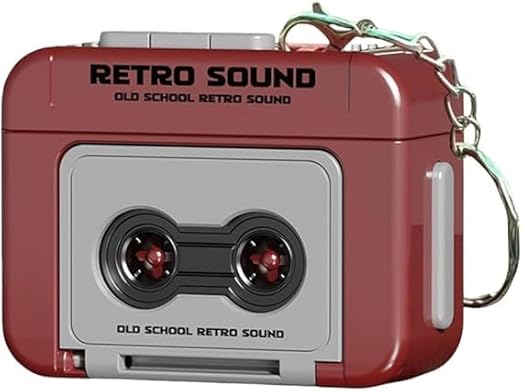 Mini Retro Cassette Tape Recorder Keychain