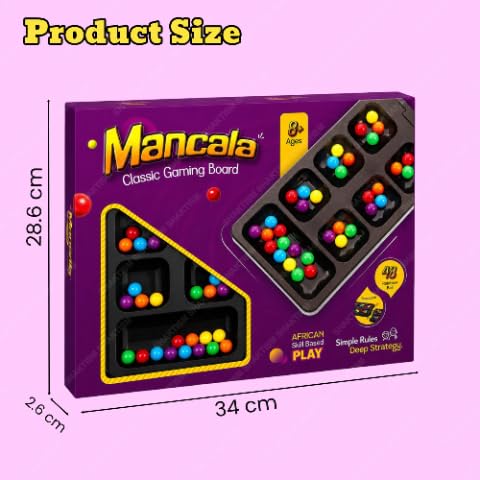 Mancala Classic with 48 Rainbow Balls