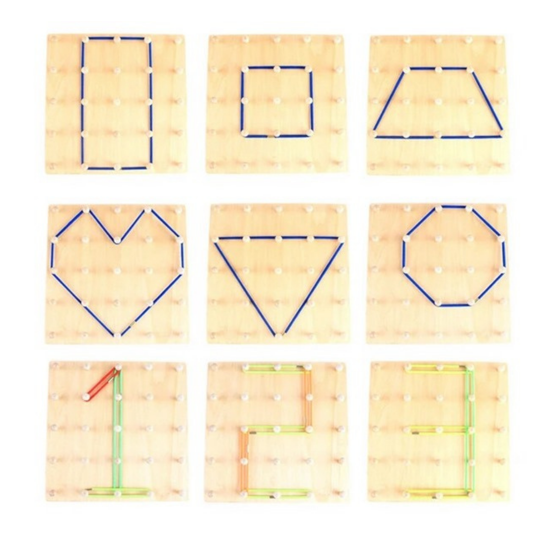 wooden geoboard