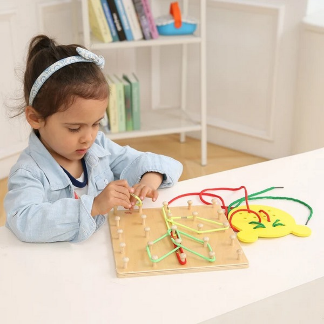 wooden geoboard