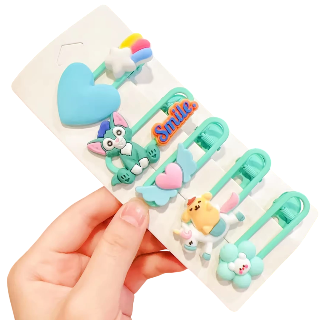 Cartoon Hair Clip Set for Kids