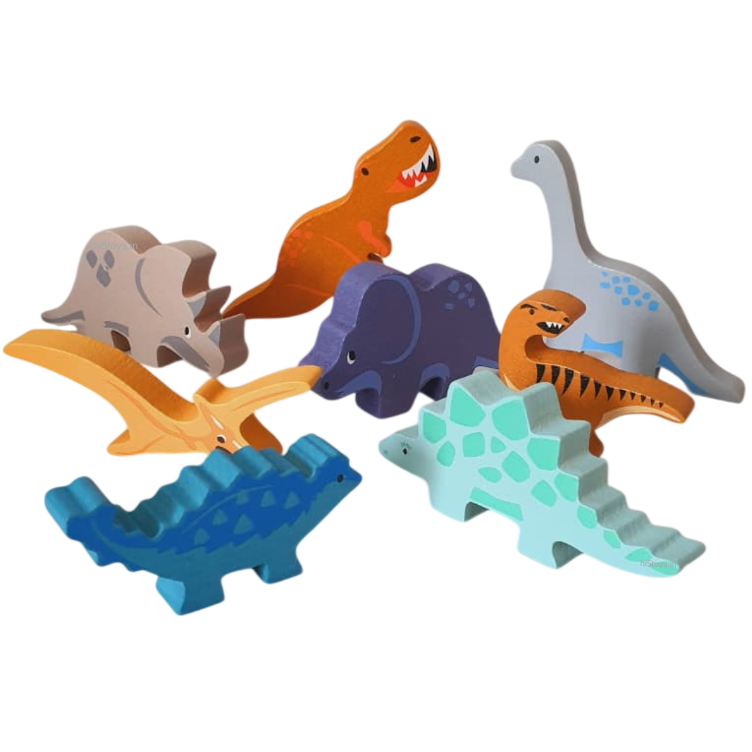 Wooden Dinosaur Set