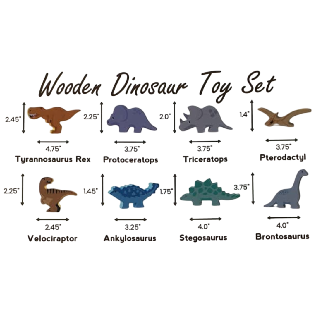 Wooden Dinosaur Set