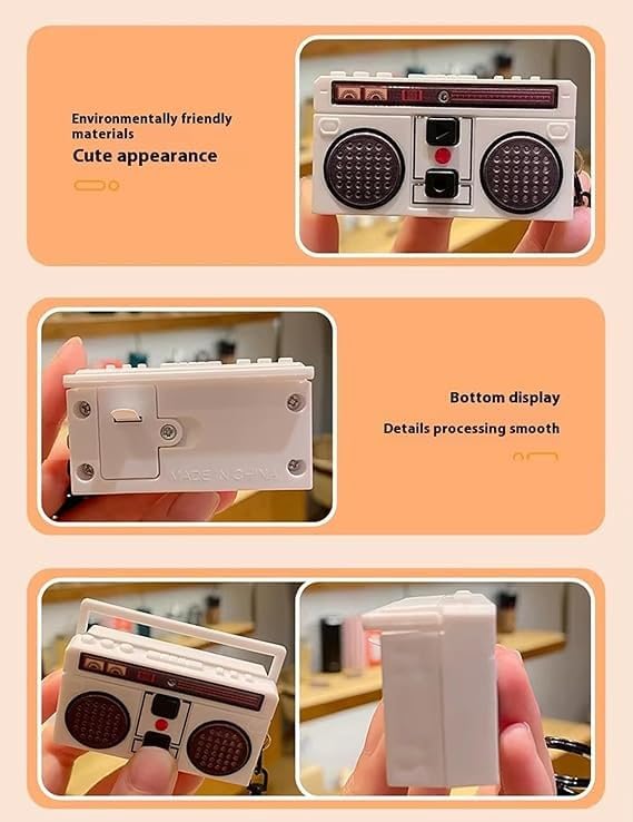 Retro Radio Recording Key Chain