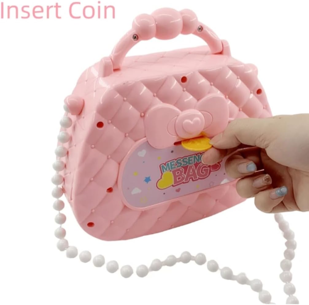 Safe Piggy Bank, Pink Cross Bag Creative Money Box Toy