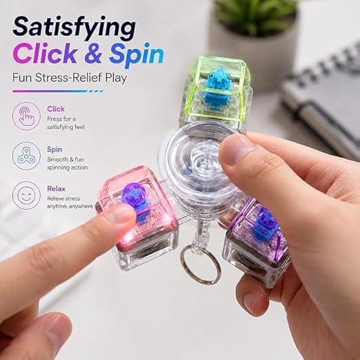 Fidget spinner with Light keychain