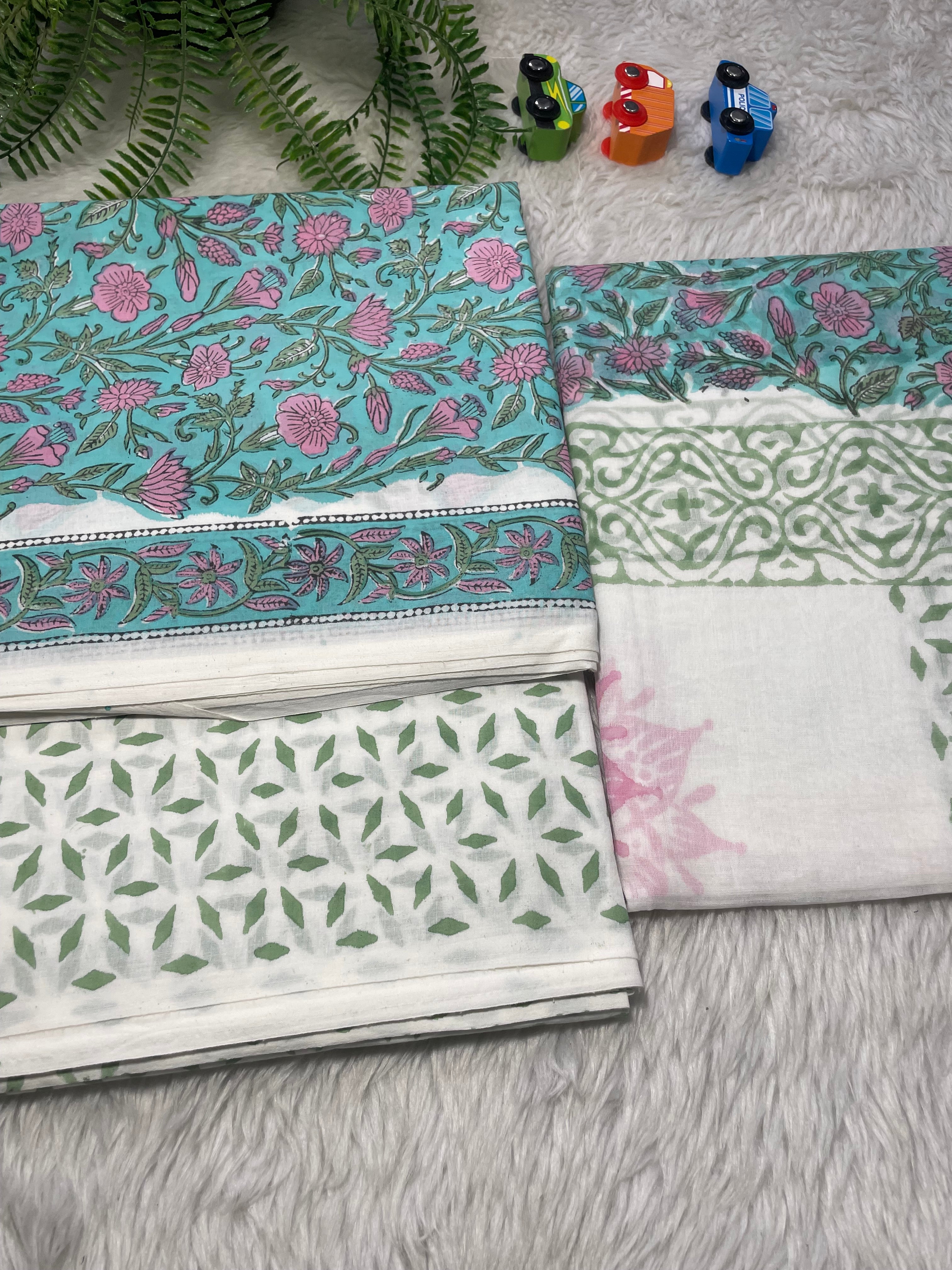 Jaipur pure cotton Unstitched  suit