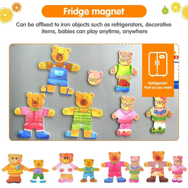 Magnetic dress up tin puzzle