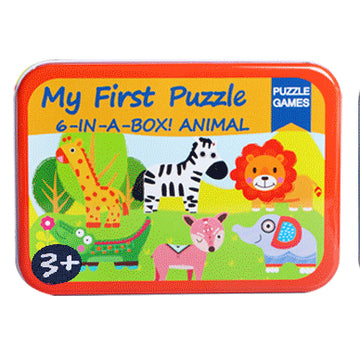 6-In-1 Puzzle - Cute Puzzle in Tin Box