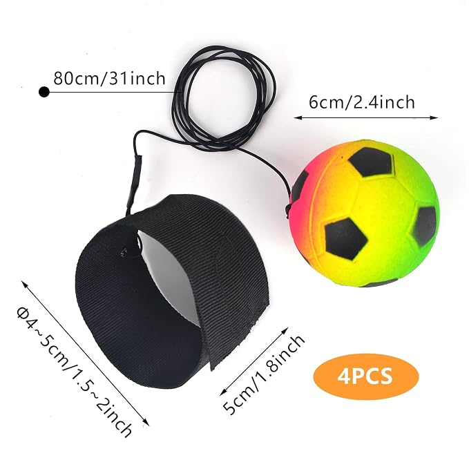 Wrist Return Ball with Adjustable Velcro Strap(1PC)