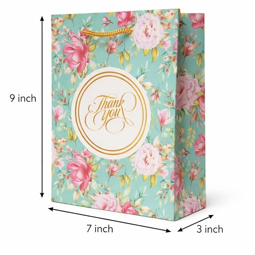 Flower Design Paper Gift Bags (5*7)