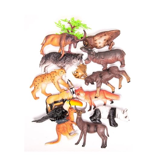 12 Pieces Jumbo Jungle Animal set