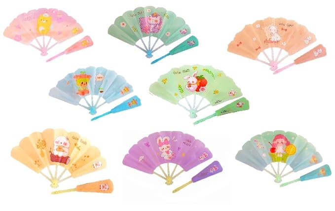Cartoon Hand Held Foldable Plastic Hand Fan