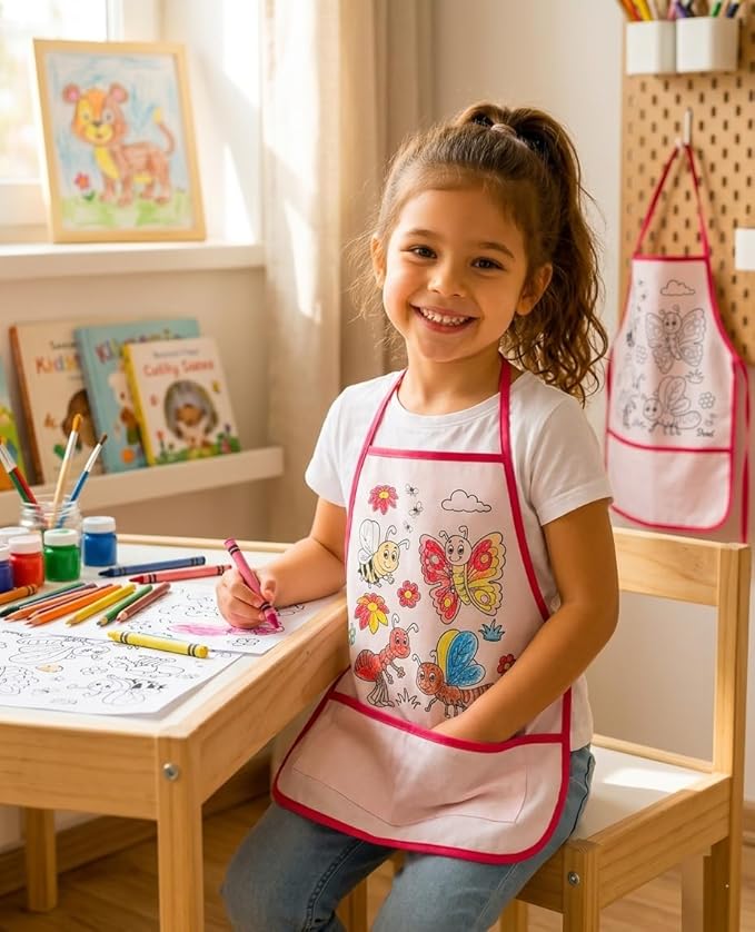 DIY Coloring Reusable Apron(47X31cm)